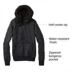 Best Sale ❤️ prAna Esla 1/2 Zip Pullover Women's 🎉 -PrAna Sales Store BLA D5 6