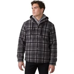 New ❤️ prAna Asgard Hooded Flannel Shirt Men's 🧨 -PrAna Sales Store CHA