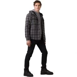 New ❤️ prAna Asgard Hooded Flannel Shirt Men's 🧨 -PrAna Sales Store CHA D2