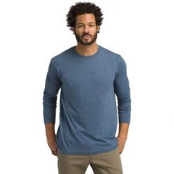 Hot Sale 👏 prAna Crew Long Sleeve T Shirt Men's 🤩 -PrAna Sales Store DMHE 2