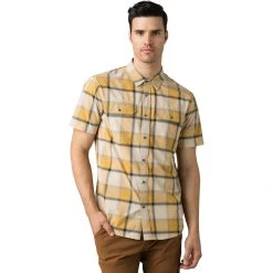 Outlet ✨ prAna Cayman Plaid Short Sleeve Shirt Men's ✨